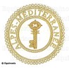 Badge / Macaron GLNF – Grande tenue provinciale – Grand Trésorier – Alpes-Méditerranée – Brodé main